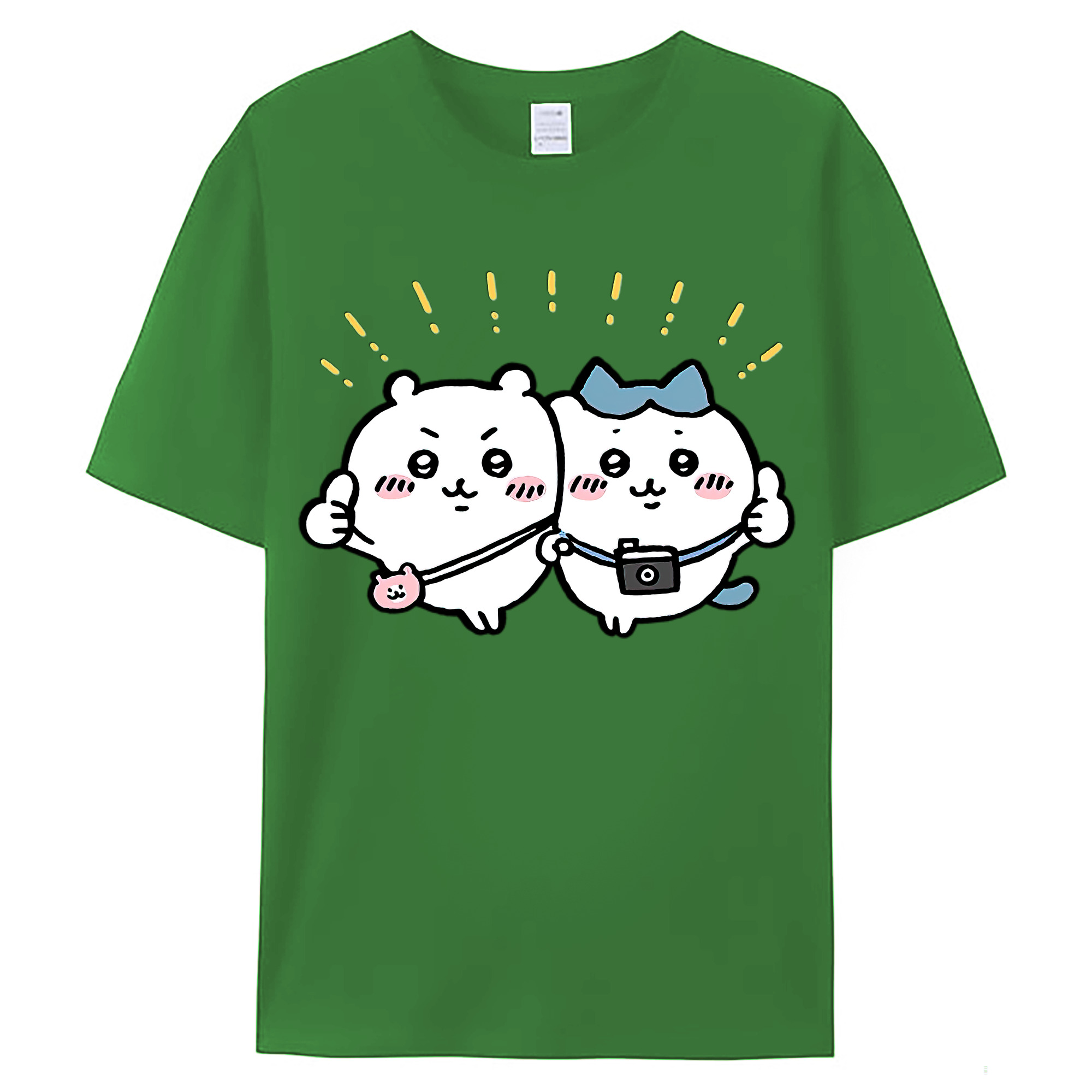 （画像用） ちいかわ ちいかわ Chii-kawa chiikawa レディースカジュアルプリントTシャツ（綿100％）